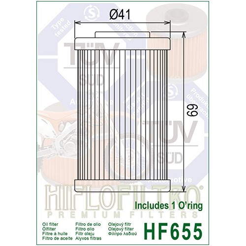 HIFLO FILTRO OLIO HF655