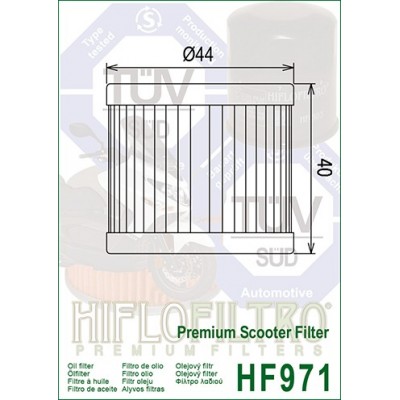 HIFLO FILTRO OLIO HF971