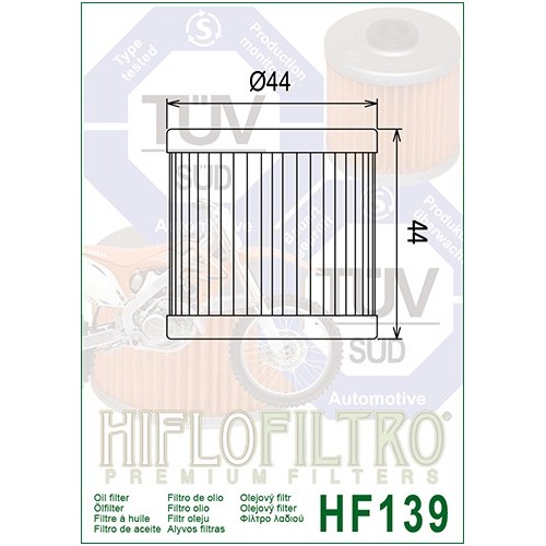 HIFLO FILTRO OLIO HF139