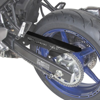 BARRACUDA COPRICATENA NERO in ALLUMINIO per SUZUKI SV 650 2016 2017