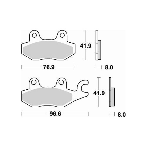 BRAKING 2 coppie pastiglie freno anteriore SM1 per SUZUKI BURGMAN 400 ABS 2006 / 2020