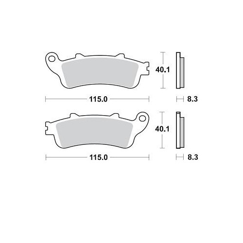 BRAKING 813SM1 coppia pastiglie freno anteriore per HONDA - KAWASAKI