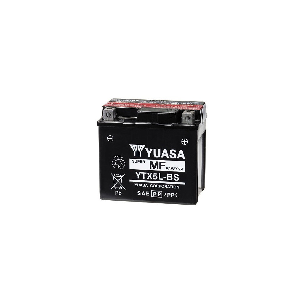 YUASA BATTERIA YTX5L-BS 12 Volt 4,2 Ampere - Senza manutenzione - AGM