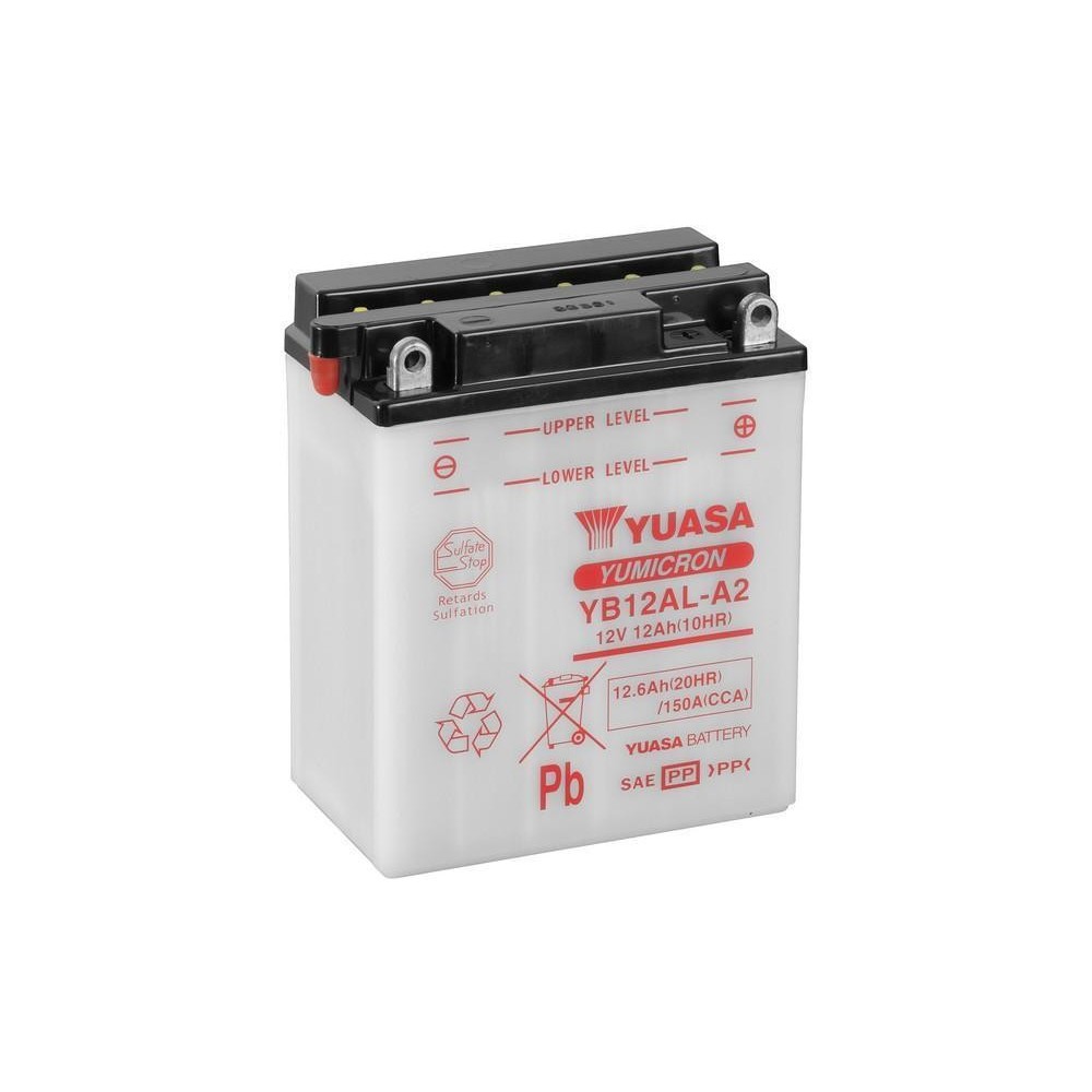 YUASA BATTERIA YB12AL-A2 12 Volt 12,6 Ampere - senza acido