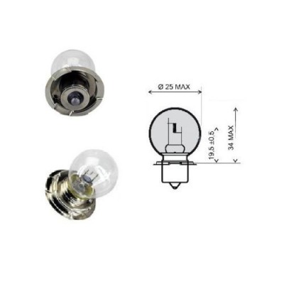 ONE Lampadina anteriore piattello luce bianca 12 Volt 15 Watt SB25 P26S