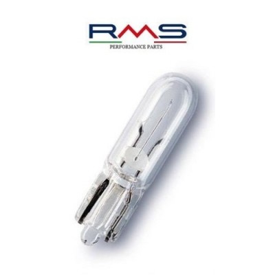 Lampadina RMS 12  Volt 2,3 Watt T-5 tutto vetro bianca