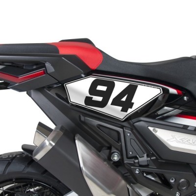 BARRACUDA kit adesivo laterale Portanumero destra + sinistra per HONDA X ADV 750 2017 / 2020