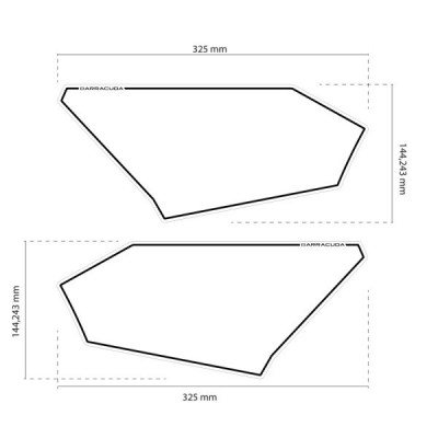 BARRACUDA kit adesivo laterale Portanumero destra + sinistra per HONDA X ADV 750 2017 / 2020