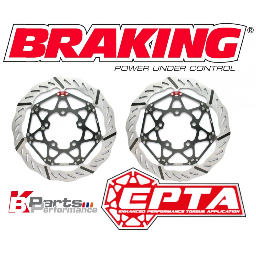 BRAKING 2 Dischi Freno Anteriore Flottante EPTA EP070 per KAWASAKI