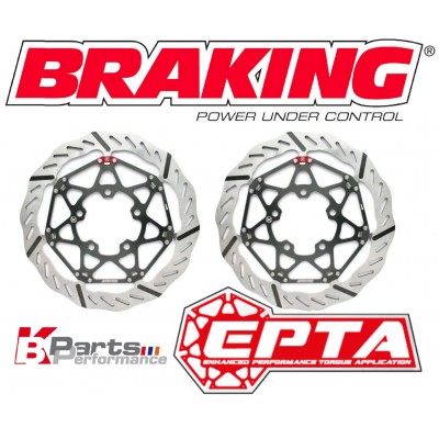 BRAKING 2 Dischi Freno Anteriore Flottante EPTA EP070 per KAWASAKI