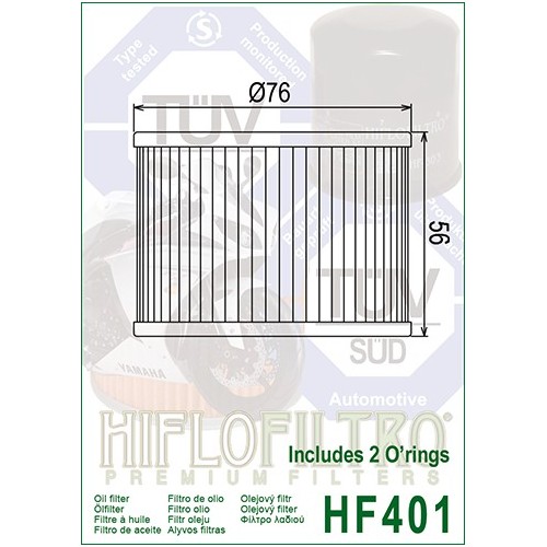 HIFLO FILTRO OLIO HF401