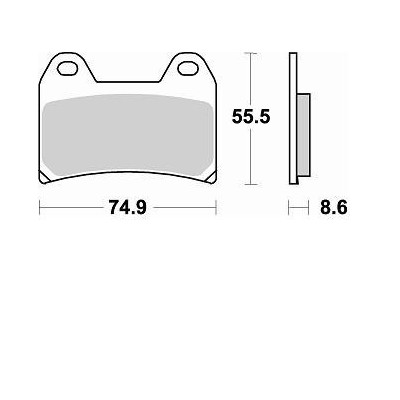 BRAKING 784CM55 2 coppie pastiglie freno anteriore CM55