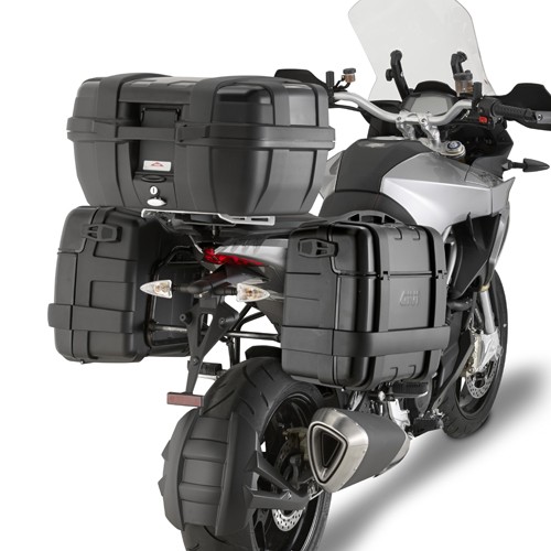 Valigia posteriore / laterale GIVI MONOKEY Trekker Black Line in alluminio anodizzato 46 litri