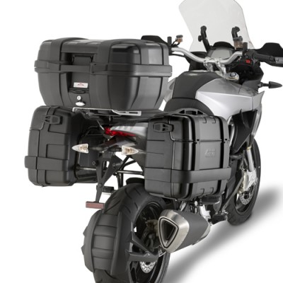 Valigia posteriore / laterale GIVI MONOKEY Trekker 33 Black Line in alluminio nero 33 litri