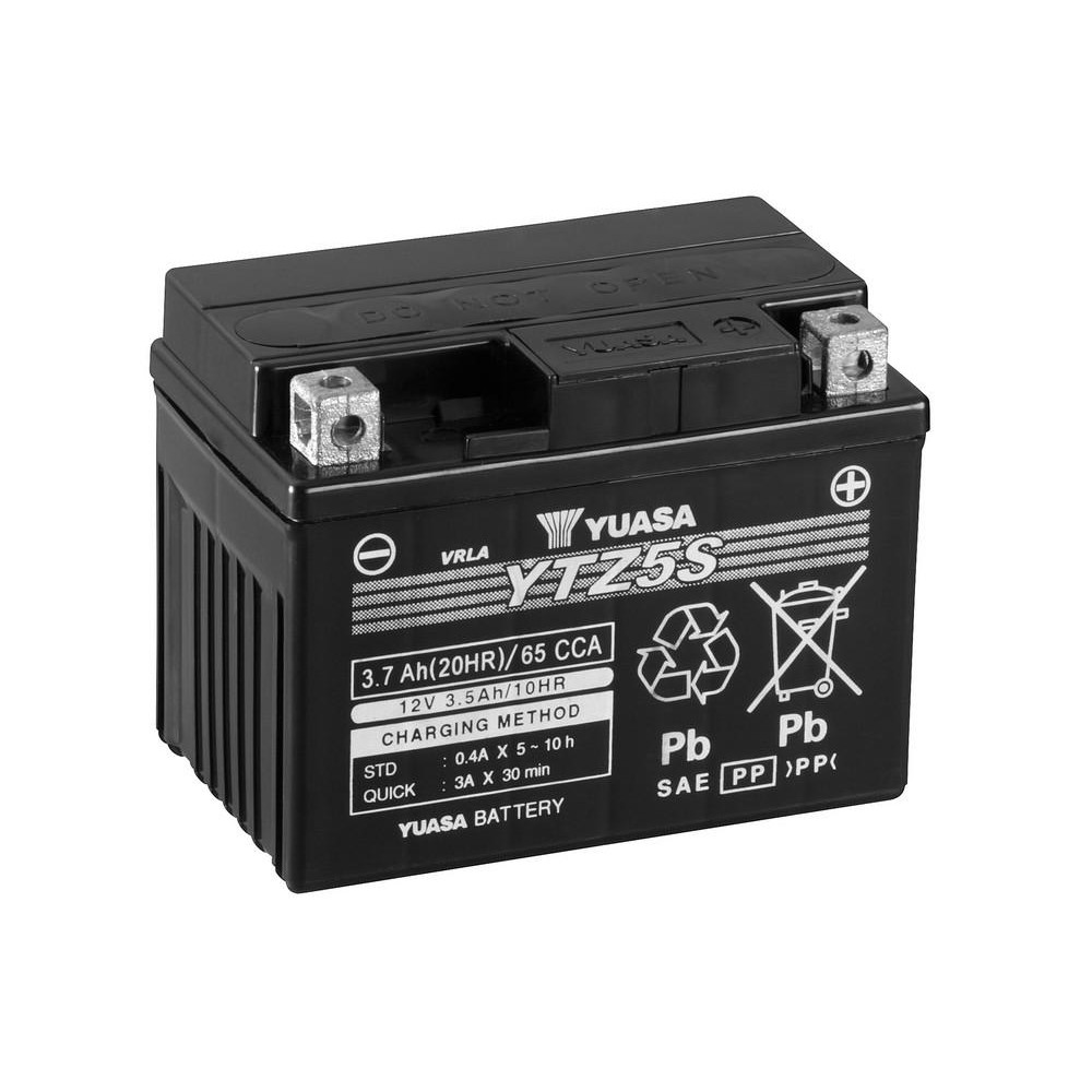 YUASA BATTERIA YTZ5S 12 Volt 3.7 Ampere Pre-attivata senza manutenzione AGM