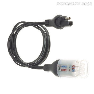 Tester Luce Controllo Ricarica con Presa SAE TecMate OptiMATE LED O-120 Impermeabile per Caricabatterie