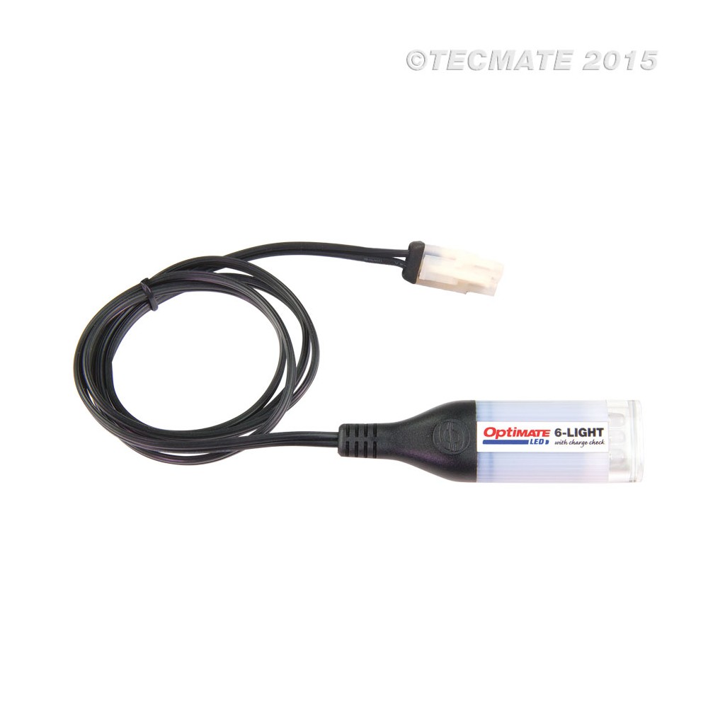 Tester Luce Controllo Ricarica con Presa TM TecMate OptiMATE LED O-121 Impermeabile per Caricabatterie