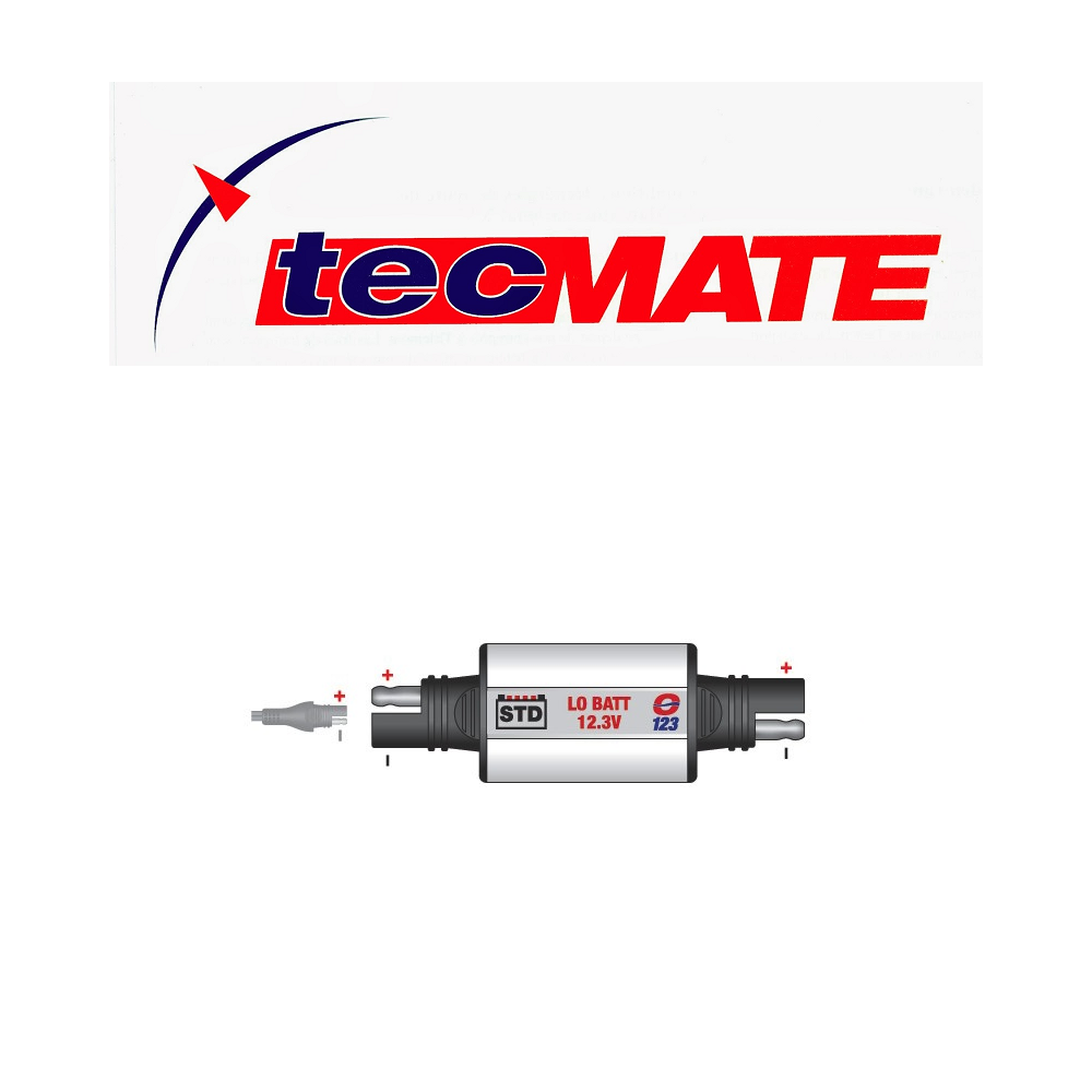 Tester Luce Controllo Ricarica Batterie Standard con Presa SAE TecMate OptiMATE O-123 per Caricabatterie