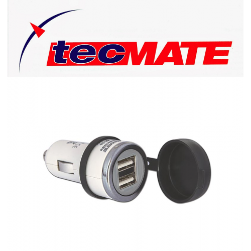 Caricabatterie doppia uscita USB / Accendisigari Auto 3300 mA TecMate OptiMATE USB O-106