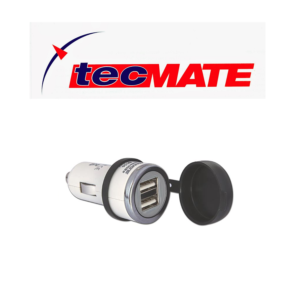 Caricabatterie doppia uscita USB / Accendisigari Auto 3300 mA TecMate OptiMATE USB O-106