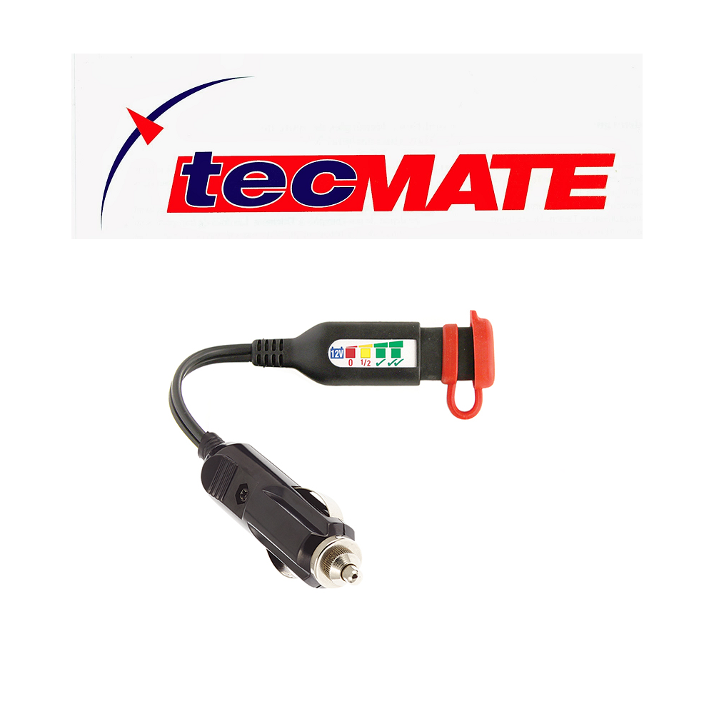 Monitor TecMate OptiMATE O-126 con connettore SAE / Accendisigari Auto monitoraggio stato batteria piombo acido da 12 V