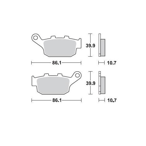 BRAKING 711CM56 coppia pastiglie freno posteriore CM56