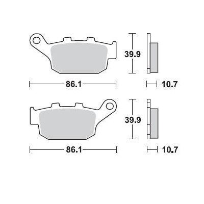 BRAKING 711CM56 coppia pastiglie freno posteriore CM56