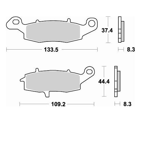 BRAKING 782CM55 787CM55 - 2 coppie pastiglie freno anteriore CM55