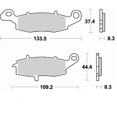 BRAKING 782CM55 787CM55 - 2 coppie pastiglie freno anteriore CM55