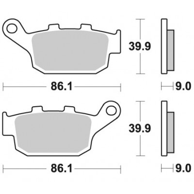 BRAKING 956CM56 coppia pastiglie freno posteriore CM56