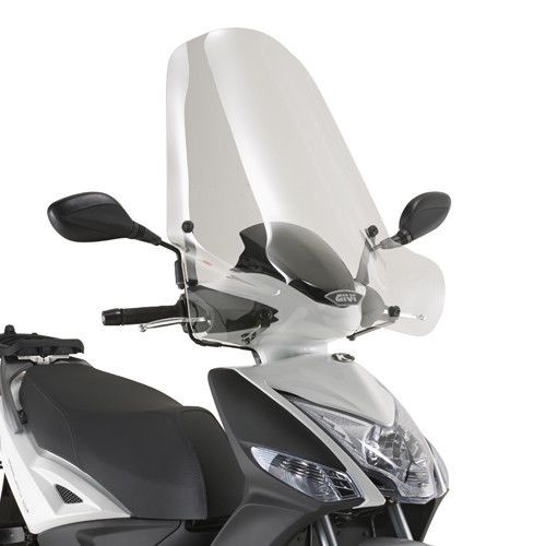 GIVI Parabrezza trasparente 72 x 66 cm per KYMCO AGILITY R16 50 / 125 / 150 / 200 2014 / 2023 - AGILITY S 125 2022 / 2023