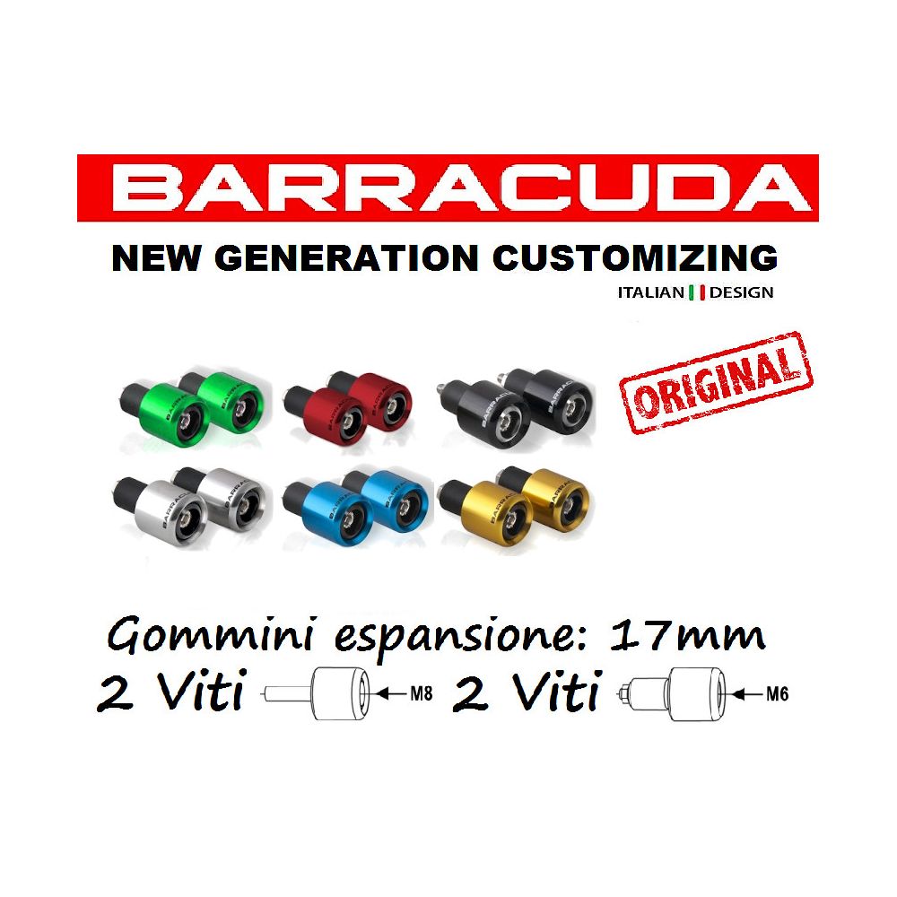 BARRACUDA coppia Antivibranti in alluminio - Universale - vari colori