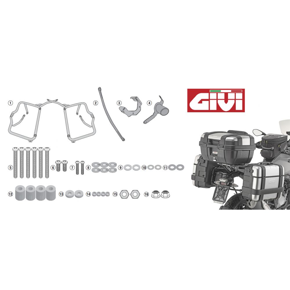 Portavaligie telai laterali per Valigie GIVI MONOKEY per BMW G 310 GS 2017 / 2023