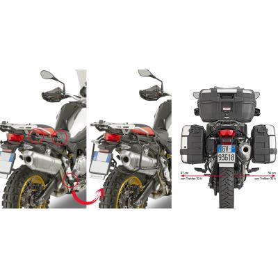 GIVI PLR5127 Portavaligie laterale specifico valigie MONOKEY - RETRO FIT per BMW F 750 GS - F 850 GS / Adv - F 900 GS Adv