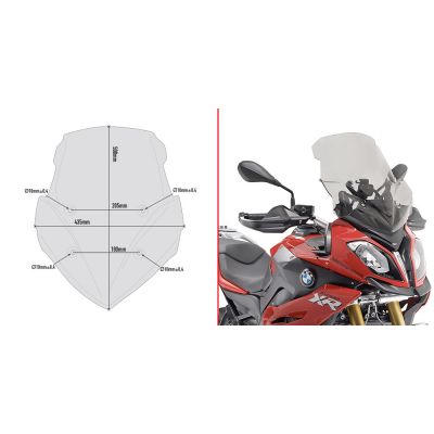 GIVI Cupolino parabrezza specifico fumé per BMW S 1000 XR 2015 / 2019