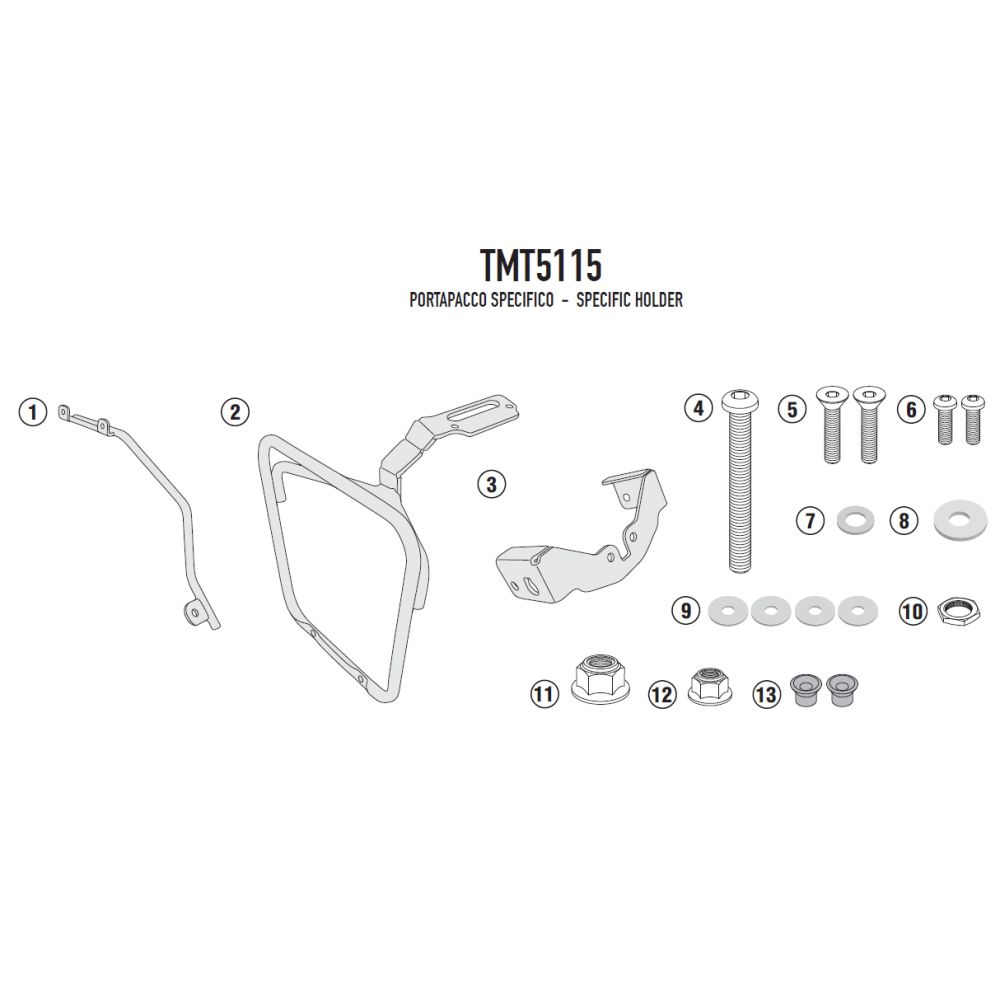 GIVI Telaietto specifico per borsa laterale destra MT501S per BMW R NINE T / SCRAMBLER 2014 / 2023