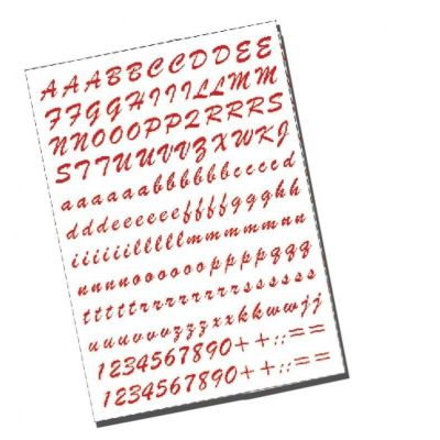 T4TUNE Adesivo Kit lettere rosso 20 x 24 cm