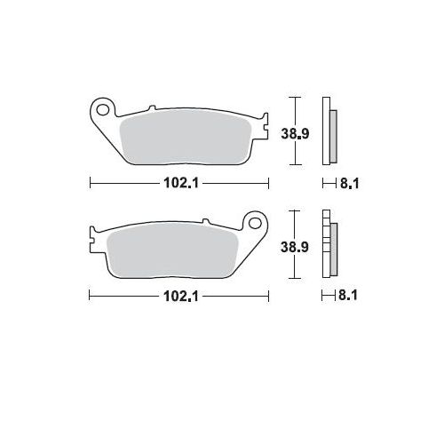 BRAKING 716CM55 coppia pastiglie freno posteriore sinterizzate CM55 per BMW C 600 - C 650 - C EVOLUTION