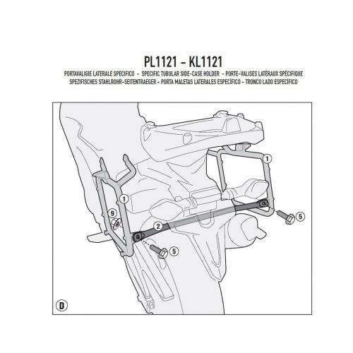 GIVI Portavaligie laterale per valigie MONOKEY RETRO FIT per HONDA CB 500 X 2013 / 2016