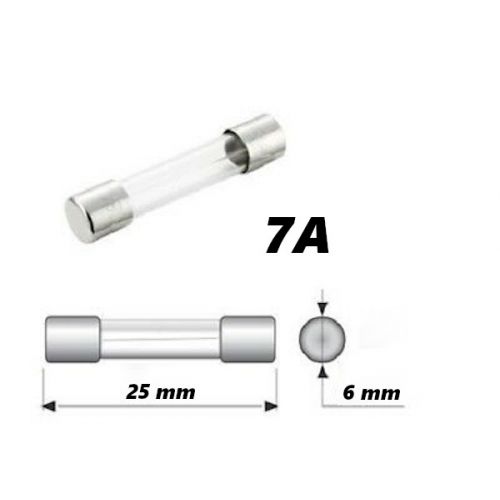 14692 Fusibile a tubo in vetro 7A 25mm