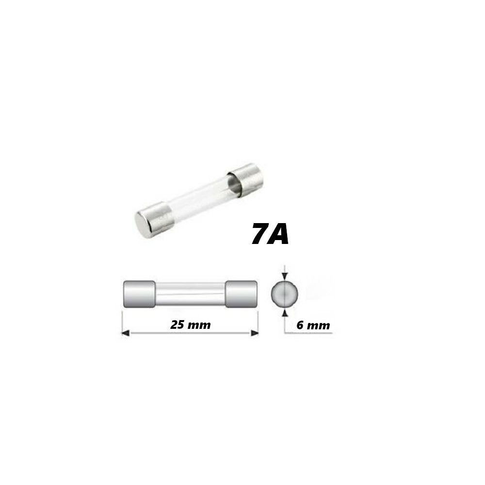 14692 Fusibile a tubo in vetro 7A 25mm