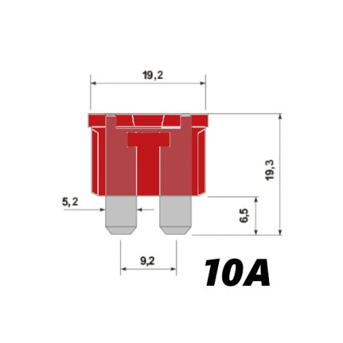 14703 Fusibile a lama serie medio rosso 10A