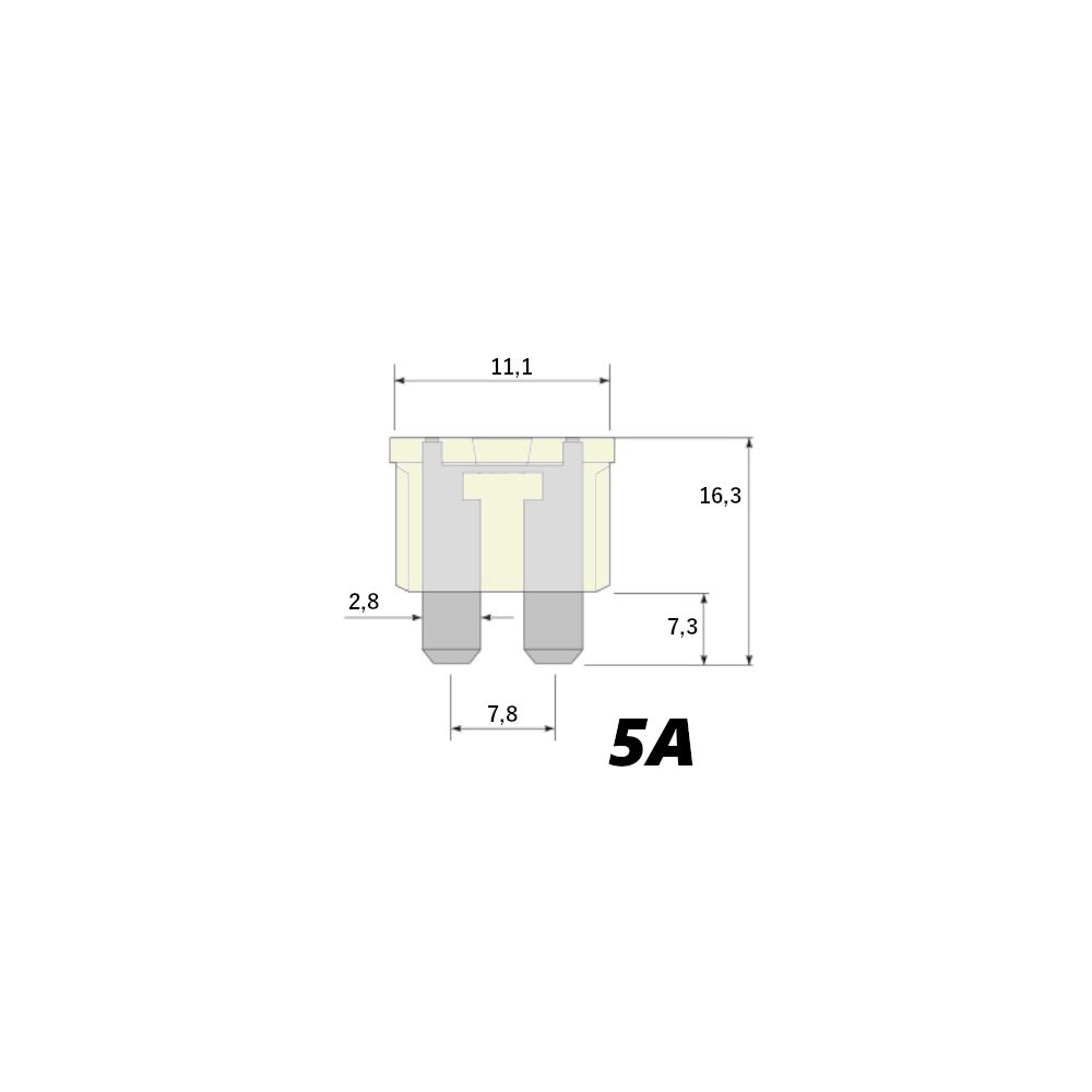 14708 Fusibile a lama serie mini beige 5A