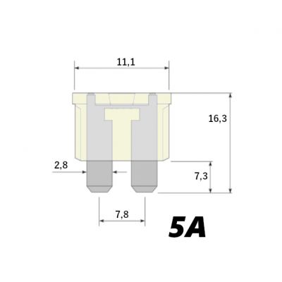 14708 Fusibile a lama serie mini beige 5A