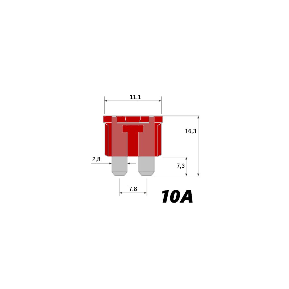 14710 Fusibile a lama serie mini rosso 10A