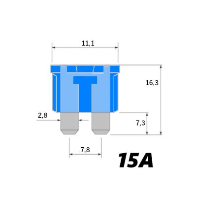 14711 Fusibile a lama serie mini azzurro 15A