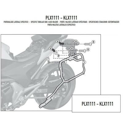 GIVI Portavaligie laterale per valigie V35 - V37 MONOKEY SIDE per HONDA NC 700 S - NC 700 X - NC 750 S - NC 750 X 2012 / 2015