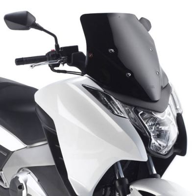 GIVI Parabrezza basso e sportivo nero lucido per HONDA INTEGRA 700 2012 2013 - INTEGRA 750 2014 / 2020