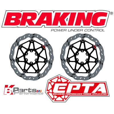 BRAKING 2 Dischi Freno Anteriore Flottante EPTA EP073 per APRILIA - BENELLI - DUCATI