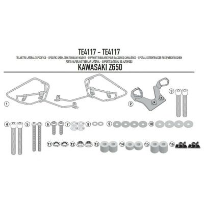 GIVI Telaietti per borse laterali Easylock o borse soffici per KAWASAKI Z 650 2017 / 2023